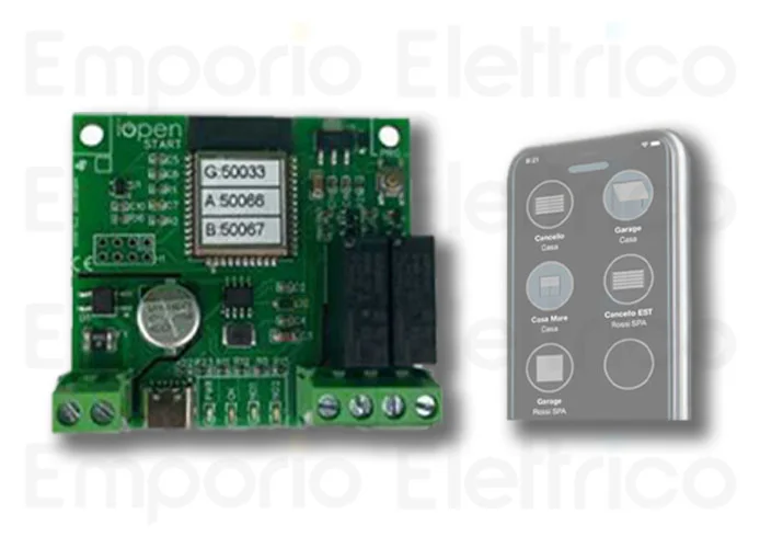 iopen apertura remota senza limiti per smartphone e internet 12/24v 230v iopen start