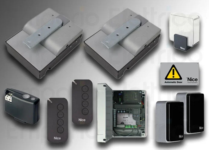 nice kit automazione cancelli a battente s-fabkit 2124 bd sfab2124bdkce