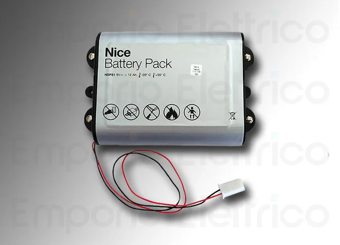 nice pacco batteria 9 V 12 Ah per sirena da esterno e centrali radio hsps1