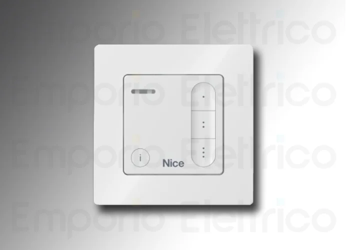 nice trasmettitore bidirezionale da parete, 3 canali, bianco domi3wc