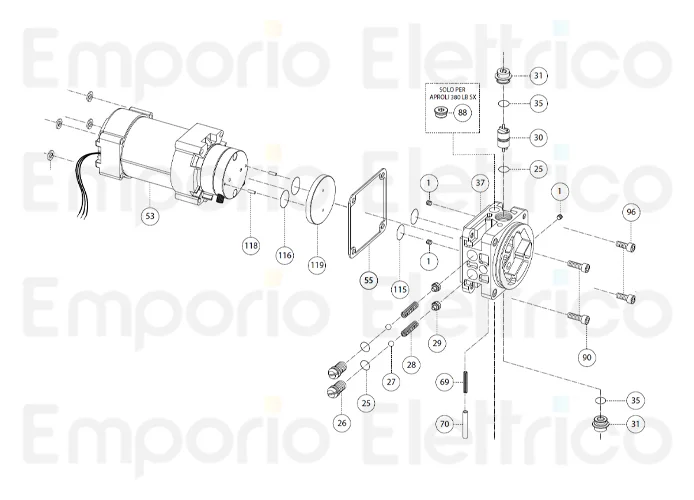 fadini pièce détachée soupape de distribution de la pression d'huile complète pompe p3 380127 