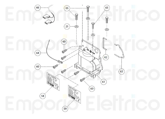 fadini Ersatzteil des Versorgungskabels 230 v für bart 350 35066
