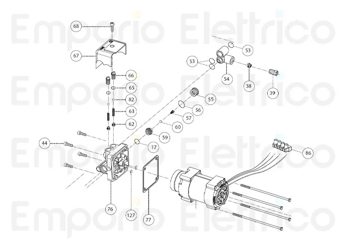 fadini Ersatzteil der Stange m6x16 tei für combi 740 980 74068