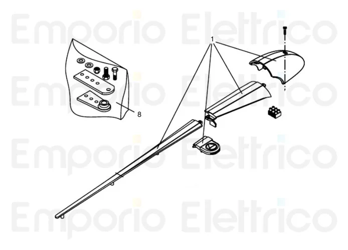 beninca Ersatzteil des Blisters für Halterung für bob.3024 24v per bob3024 9686822