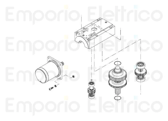 beninca Ersatzteil des elektrischen Motors für du.45e24 - vn.45e24 9686167