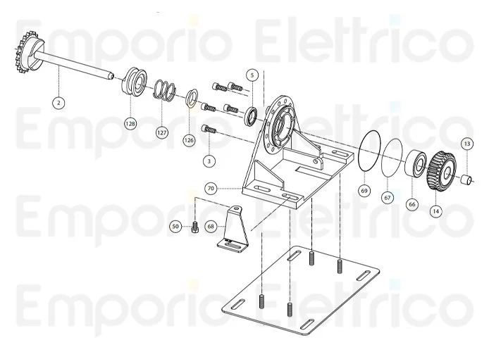 fadini Ersatzteil der vertikalen Basis mod. 200/14 für mec 200 200167