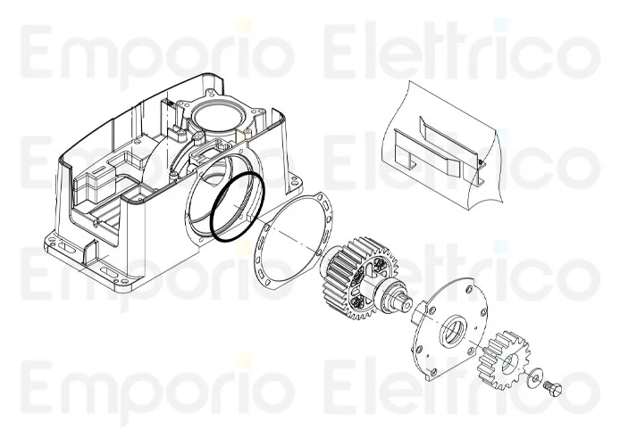 beninca Ersatzteil des Zahnrads der Zahnstange z14 für bull324/624 ms324 9686414