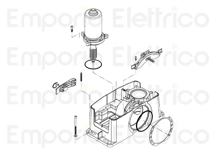 beninca Ersatzteil des Motors mit Schraube ohne Ende und Flansche für bull 624 9686477