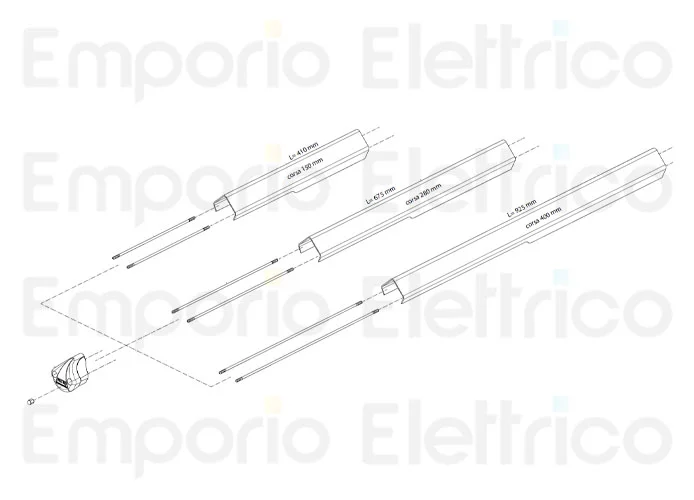 fadini Ersatzteil des Gehäuses aus eloxiertem Aluminium für 280 mm Nutzhub für hindi 880 evo 87040