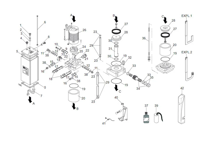 faac Seite Ersatzteile des 595 S Motors