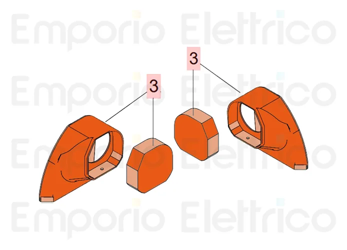 faac Ersatzteil des Flansches und der Gehäuseabdeckung 412 (dx-sx) 63003358