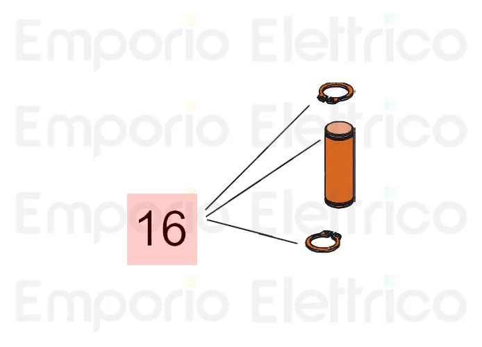 faac Ersatzteil des Verriegelungsbolzens + Seegering 718354