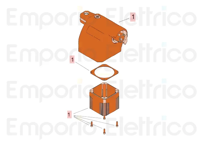 faac Ersatzteil des Gehäuses und des Deckels 412 sx schwarz texturized 63003280