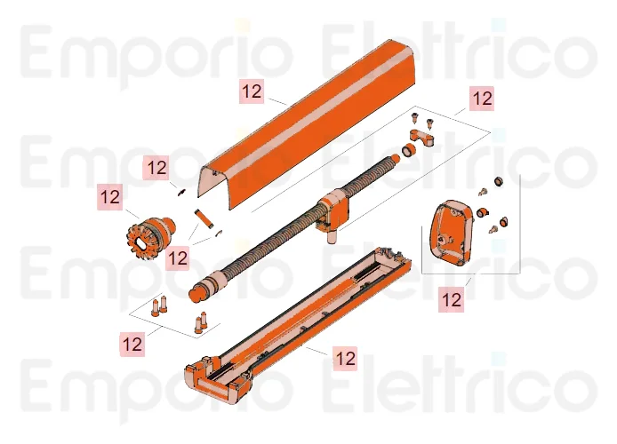 faac Ersatzteil der Gruppe von Schraube ohne Ende 413 63003349