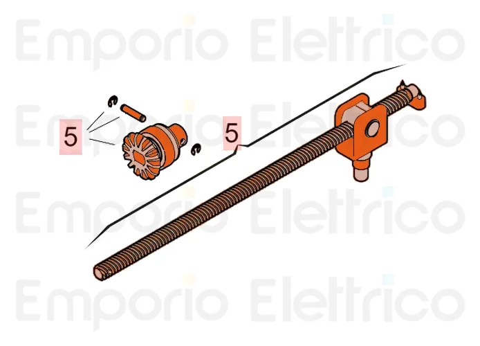 faac Ersatzteil der Gruppe von Schraube ohne Ende s418 63003355