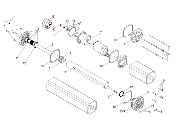 faac Ersatzteil von Pumpe und Kupplung Gruppe s450h 63003333