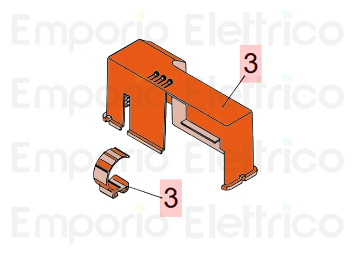 faac Ersatzteil des Covers 780d und Kondensatorhalterung 63003341