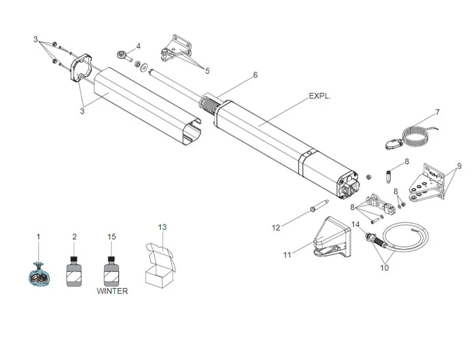faac Seite Ersatzteile des s450h sb Motors
