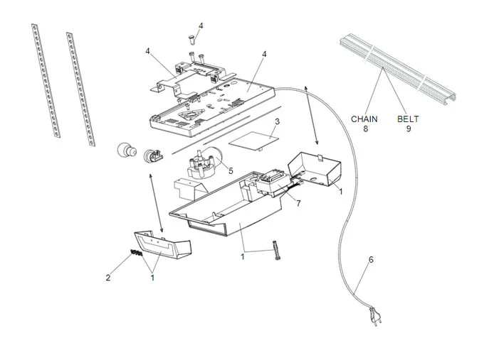 faac Seite Ersatzteile des d1000 Motors
