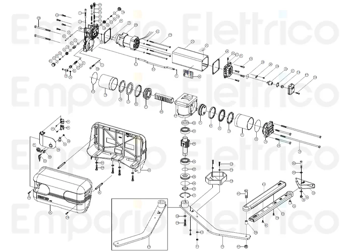 fadini spare part complete control rod for aproli 280/700 robusto 280959