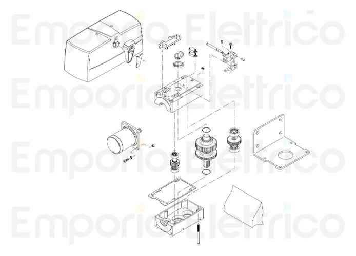 beninca spare part electric motor for du.45e24 - vn.45e24 9686167