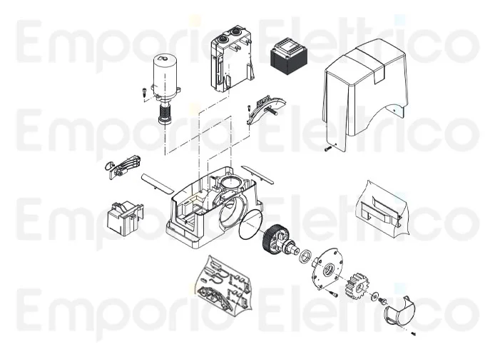 beninca spare parts page for motor bull424esa.s 9b