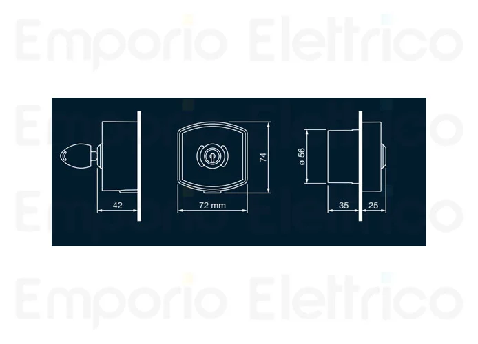 fadini wall-mounted key selector standard cylinder zero.k 142l