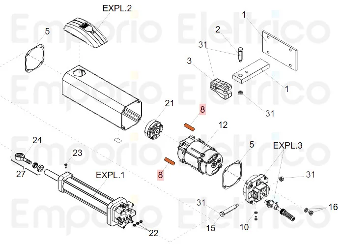 faac ricambio tamponi antivibranti 400/402/422 63003303