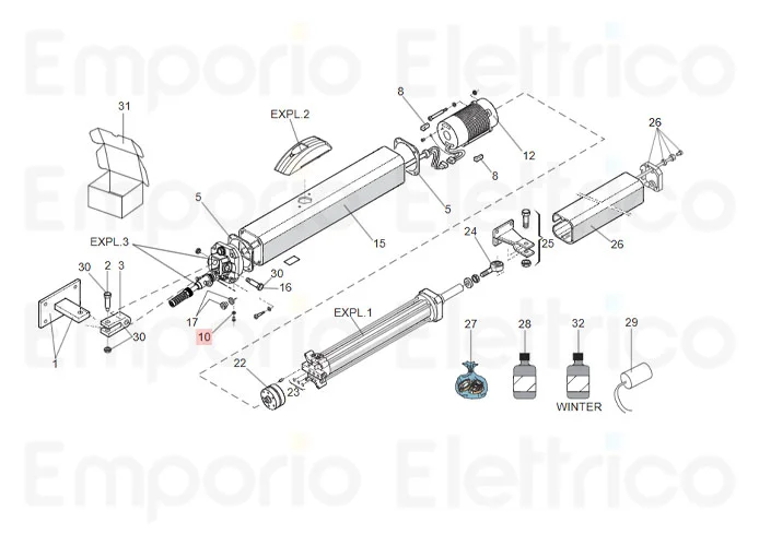 faac ricambio rondella 7x4x1 rame ricotto 7094065