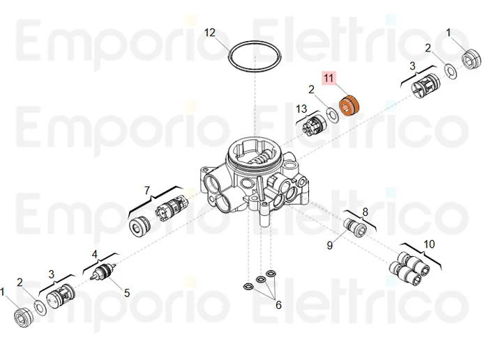 faac ricambio ghiera ritegno valvole valox 7049135