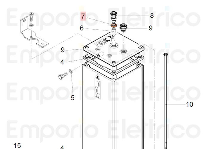faac ricambio anello per pressacavo 7043355