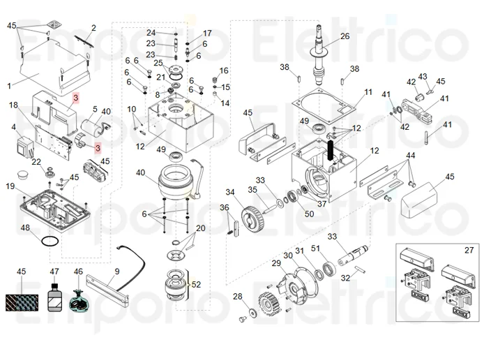 faac spare part 780d cover and condenser support 63003341