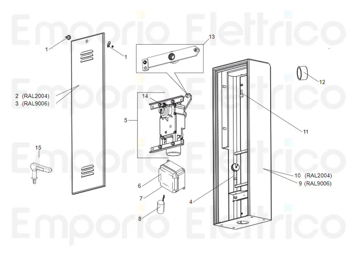 faac spare parts page for barriers 617-4